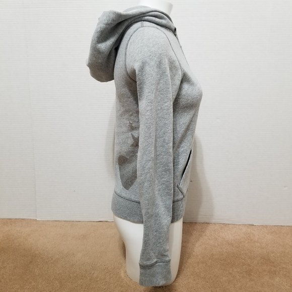 Victoria's Secret PINK hoodie XS peace star heart bling sequin graphic zip up - Picture 4 of 16